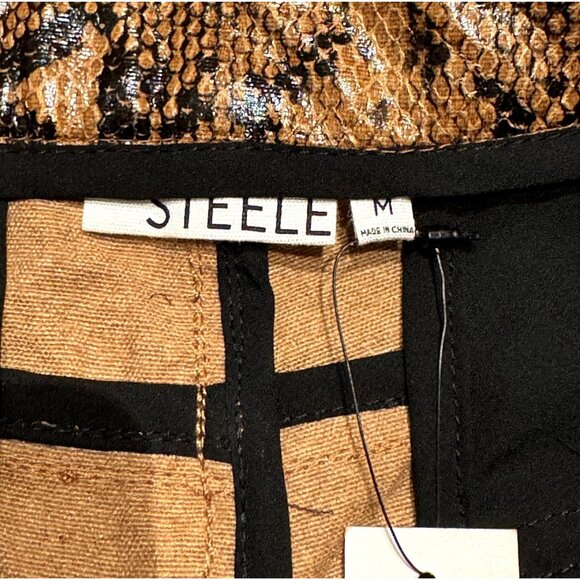 Steele Womens Faux Python Snake Skin Jacket & Pant Set M/L NWT - Picture 6 of 11